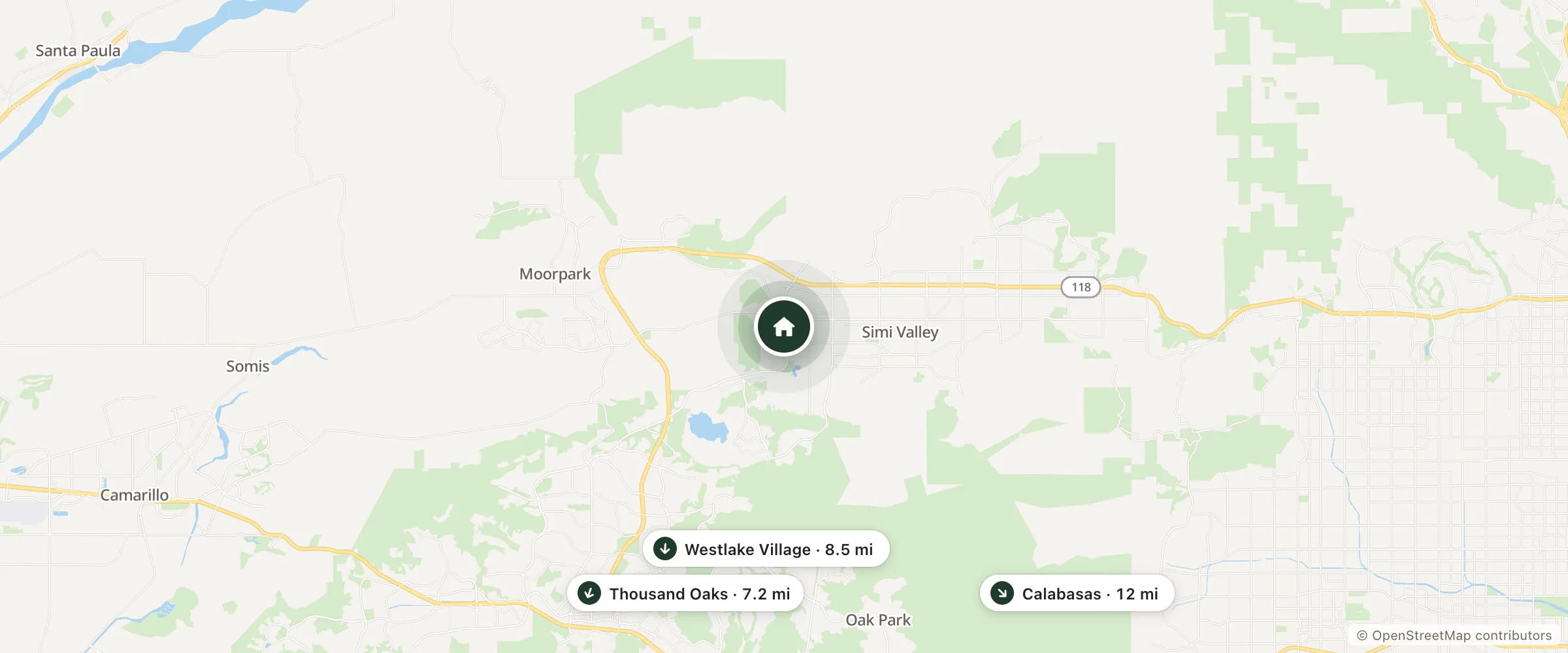 Map of Best Western Posada Royale Hotel & Suites and nearby Thousand Oaks, Westlake Village and Calabasas