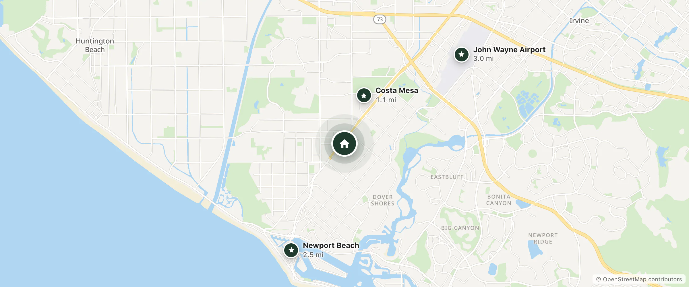 Map of Days Inn by Wyndham Costa Mesa/Newport Beach and nearby Costa Mesa, Newport Beach and John Wayne Airport