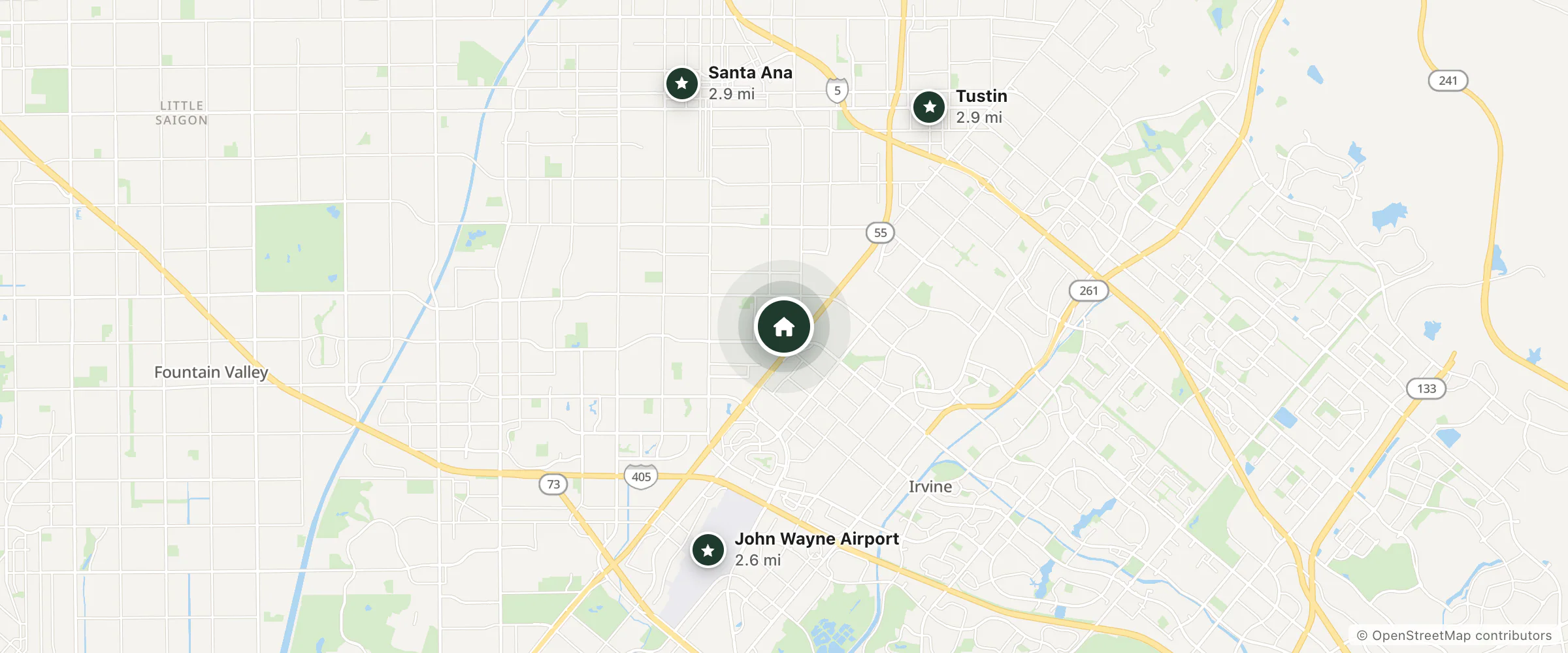 Map of Best Western Plus Orange County Airport North and nearby John Wayne Airport, Santa Ana and Tustin