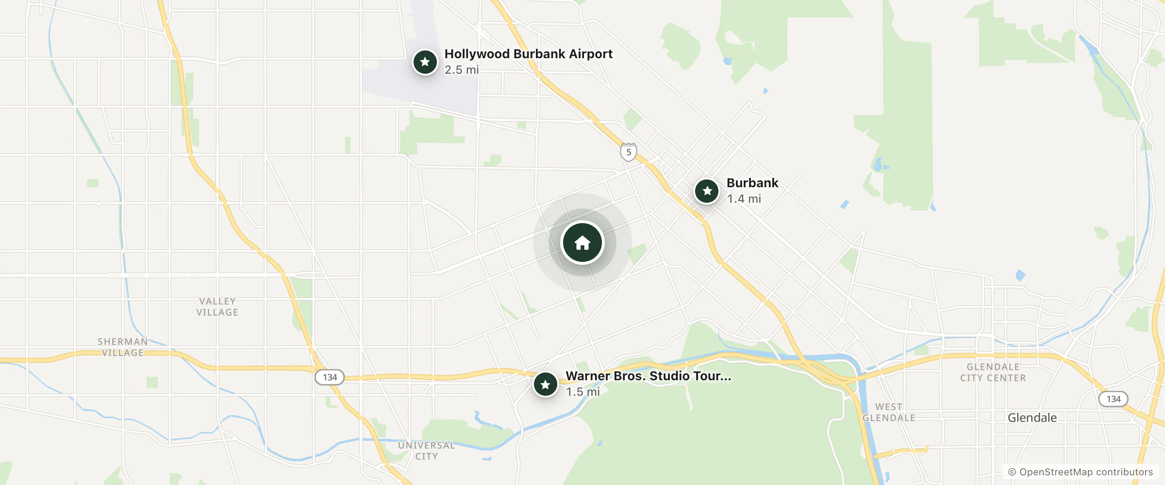 Map of Ramada Burbank and nearby Burbank, Warner Bros. Studio Tour Hollywood and Hollywood Burbank Airport
