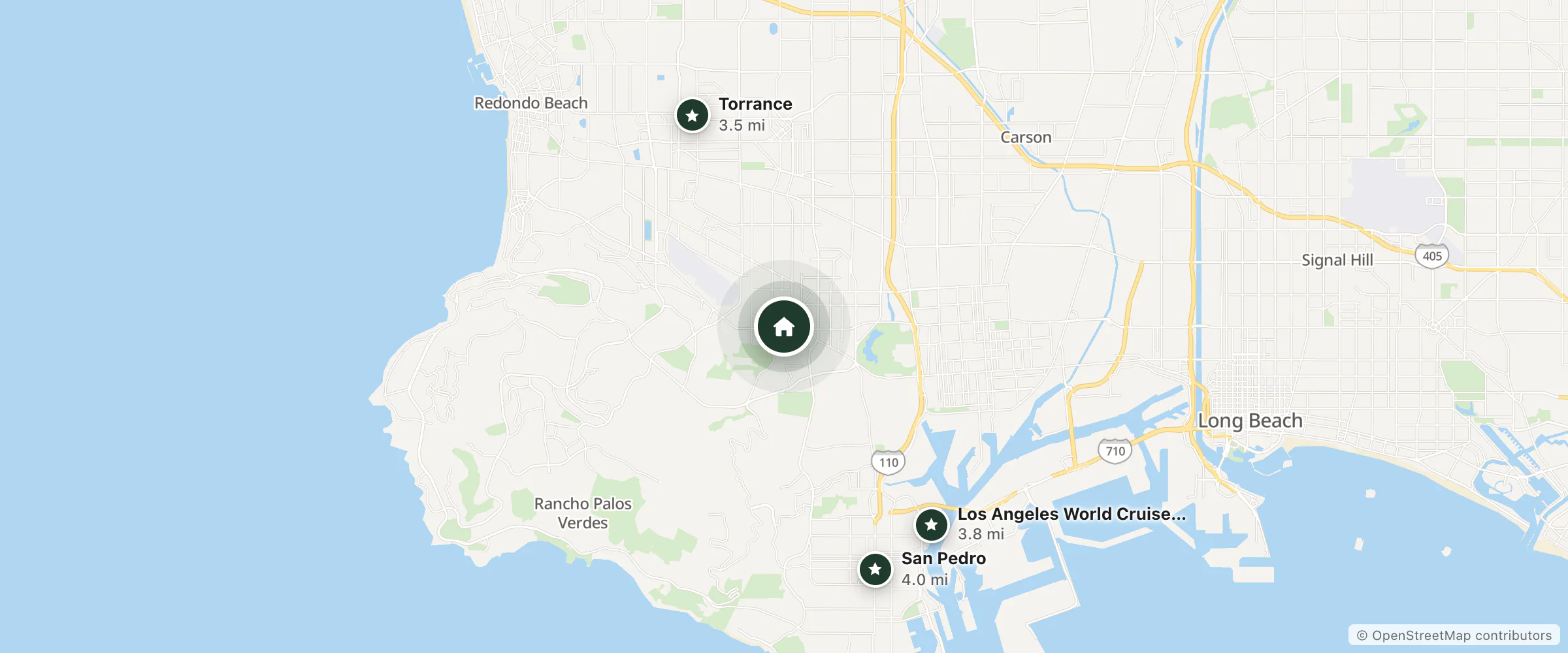 Map of Bestall Inn and nearby Torrance, Los Angeles World Cruise Center and San Pedro