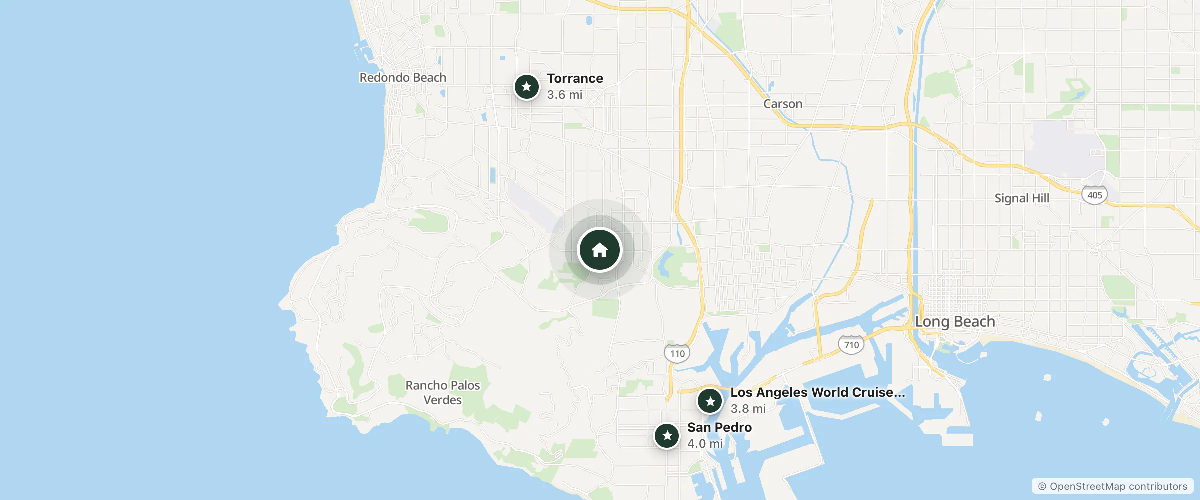 Map of Quality Inn Lomita and nearby Torrance, Los Angeles World Cruise Center and San Pedro