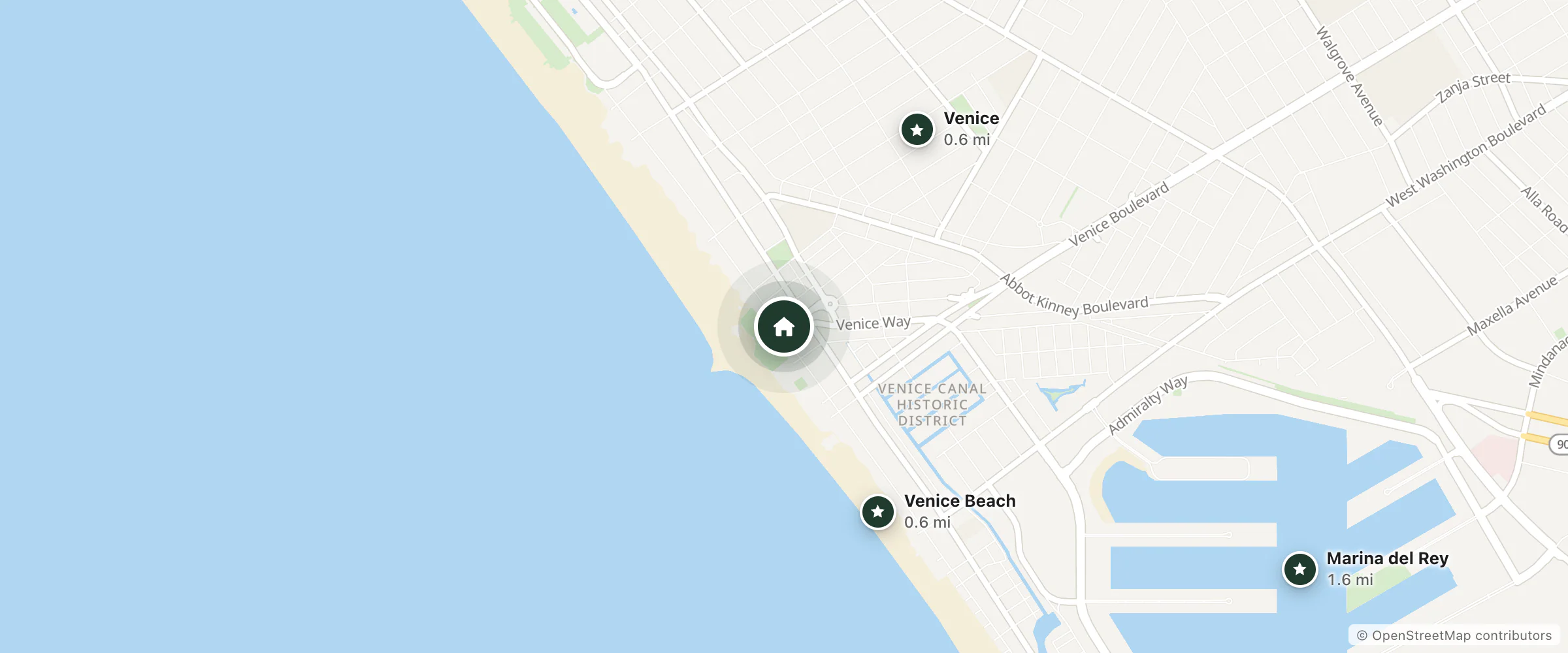 Map of Samesun Venice Beach and nearby Venice Beach, Venice and Marina del Rey