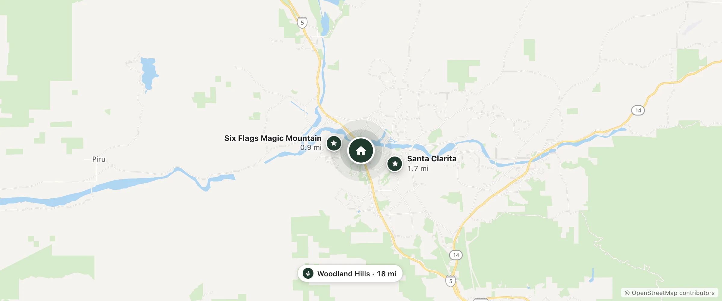 Map of Best Western Valencia Six Flags Inn & Suites and nearby Six Flags Magic Mountain, Santa Clarita and Woodland Hills